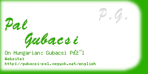 pal gubacsi business card